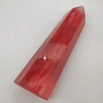 800-1000g 1buc rosu de Topire piatră de cuarț obelisc cristal bagheta punct de vindecare reiki