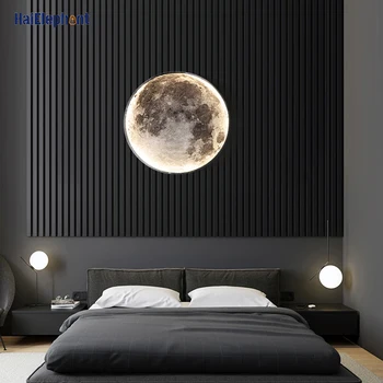 Creative Luna Led Lampă De Perete Pentru Dormitor, Camera De Zi Sala De Home Design Modern Lumini Canapea Fundal Interior Decor Acasă De Iluminat