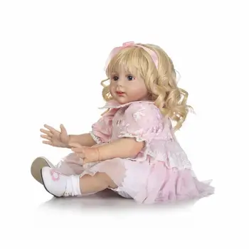 24inch renăscut silicon papusa 60cm mare Renăscut baby papusa de colectie realiste fete vinil nou-născut prințesă papusa joaca casa bonecas