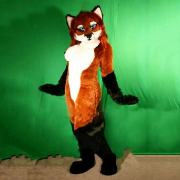 Blană Costum Mascota Fox Pluș Fursuit Animal Cosplay Costum pentru Halloween și de Crăciun Scenă de Carnaval Transport Gratuit