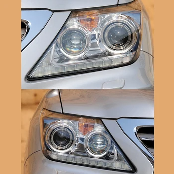 1Pair Mașina din Față Faruri Cap Lumina Lămpii Obiectiv Shell Înlocuirea Capacului pentru Lexus LX570 2011 2012 2013