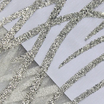 Designer de Lux din Africa Sclipici Paiete Dantelă Tul Tesatura de Cusut Argint Reflectorizante Plasă de Femei Nigerian Nunta Rochie de Petrecere