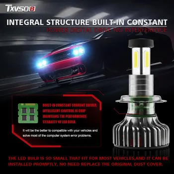 H7 Faruri Led 120W Mașină de Ceață Lampa de 12V 6000K Alb Extrem de Luminoase de Iluminat Bec cu Tangenta în mod Clar, Ușor de Instalare de Conducere în condiții de Siguranță 2 buc