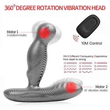 360 de Grade de Prostata pentru Masaj Rotativ Anal Vibrator sex Masculin Vibrator Anal Plug Jucărie Sexuală pentru Bărbați Prostata Vibrator Produse pentru Adulți