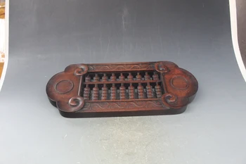 Antic QingDynasty lemn masiv dornic abac model de tava de ceai ,pictate manual meserii,Colectia&Podoabă