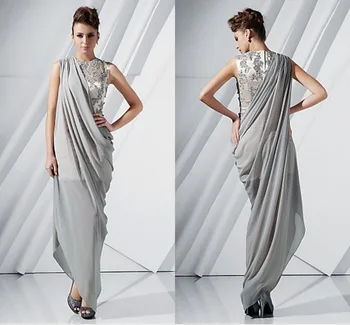 2019 Design Unic Vânzare Fierbinte Aplici arabă Petrecere, Rochii de Seara Șifon Argint Pur Vestido de festa mama a rochiei de mireasa