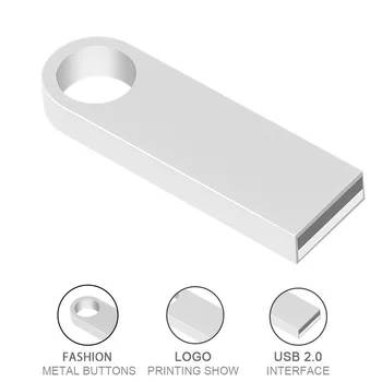 50pcs/mulțime de Mare Viteză USB Flash Drive Metal Pen Drive 16GB 32GB 64GB 128GB 8GB Pendrive Stocare Extern, Stick de Memorie USB cadou