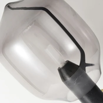 Moderne de Fum Gri Sticlă Lampă de Masă Nordic Creative Imit Marmură G9 Iluminat Dormitor Living Studiu decor Amber de Birou LED-uri de Fixare