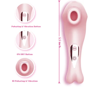 Clitoridiana Supt Stimulator punctul G Clitoris Vibratoare rezistent la apa 10 Modele de Aspirație Limba Reîncărcabilă jucarii sexuale pentru femei