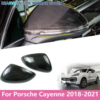 Pentru Porsche Cayenne 2018 ~ 2021 Accesorii Auto Aripa Oglinda Retrovizoare Acoperă Oglinda Retrovizoare Laterală Capace Din Fibră De Carbon Autocolante