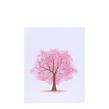 10buc en-Gros 3D Handmade Pink Peach Blossom de Hârtie Binecuvântare Felicitare de Ziua Mamei de ziua Recunostintei Cadou de Ziua Îndrăgostiților