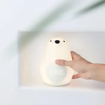 Ursul desene animate Lumina de Noapte Nightlight Estompat USB de Reincarcare Atinge Abajur pentru Kawaii Cameră Decor
