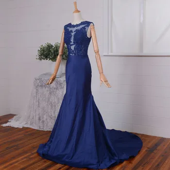 Fierbinte, sexy Sirenă rochie de Seara 2018 dantela aplicatii ștrasuri din mărgele de pe umăr Bal vedea prin Vestidos mama de rochii de mireasa