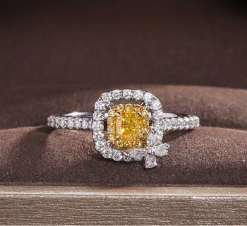 18k aur alb Natural Real 1ct inel cu diamant Bijuterii inel de Logodnă &inel de Nunta au certificat H-M04