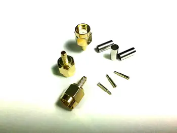500pcs SMA Plug de sex masculin RF de Sertizare pentru LMR100 RG174, RG316 cablu adaptor