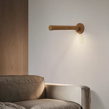 Creative Simplu din Lemn Lampă de Perete Magnetic de Absorbție Mici de Tip Lumina de Noapte Simplu Nou Nordic Reîncărcabilă LED Lampa de Citit