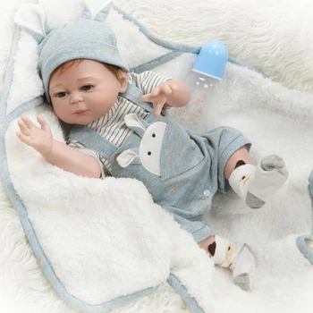 20inch Renăscut Baby Dolls Manual Nou-născut Papusa Plina de Silicon Corpul Papusa Realist fată băiat Copil Copii Jucărie pentru Copii Cadouri pentru Copii