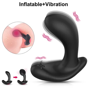 Control de la distanță Penis artificial Vibratoare Jucarii Sexuale pentru Cupluri Gonflabile sex Masculin, Prostata pentru Masaj Anal Expansiune Stimulator Masaj 10 Moduri