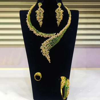 Soramoore Panglica de Lux Bowknots Africane Seturi de Bijuterii Pentru Femei Nuntă Cubic Zirconia Indian Dubai Bijuterii de Mireasă cadou pentru petrecere