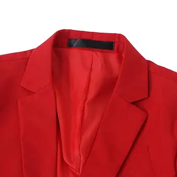 Mens 3 Costum Slim Fit Un Buton Mire Omul Roșu Rever Nunta Ocazie Costum(Sacou+Pantalon+Vesta)