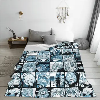 Manta de lana de la Boku No Hero Mea Academia, cobertor de Anime Shigaraki Colaj, manta para coche, canapea, cama, colcha