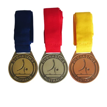 Epocă de aur medalii personalizate ieftine de Înaltă Calitate de argint antic Metal Sport Medalii preț scăzut personalizate cupru antic medalii de casete