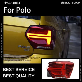 AKD Styling Auto pentru VW Polo stopuri 2019-2020 Noul Polo spate cu LED-uri Lampa cu LED DRL Dinamic de Semnal Frână Inversă Accesorii auto