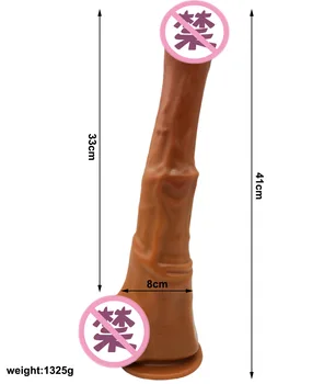 41*6.7 cm Super Mult Mare Mare dildo Moale Cal penis artificial Jucarii Sexuale Pentru Femei Penis Realist Animal Urias Penis artificial ventuza Dildo-uri.