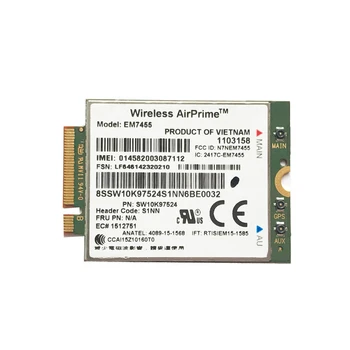 1 BUC Vânzare Fierbinte EM7455 4G LTE placa de Retea Wireless M. 2 WWAN 300Mbps pentru Lenovo ThinkPad X1