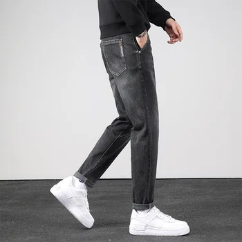 Toamna iarna noi elastic brand de moda frumos pantaloni barbati vrac direct casual de toamna blugi pantaloni pentru bărbați