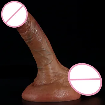 HOWOSEX Realist Ridicat de Silicon Vibrator Penis are chef Moi Afara si Greu in Barbat adevarat Vibrator pentru Femeie Adult Sex Toy
