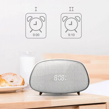 Lemn Retro Ceas Digital de Alarmă Difuzor Bluetooth Wireless Stereo HiFi Portabil Radio FM Electronice de Amânare a CONDUS Ceas de Birou