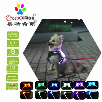 Câini zgarde pentru 1 Câine de culoare Fasciculului Luminos USB Led Guler Catelus Duce animalele de Companie Vesta