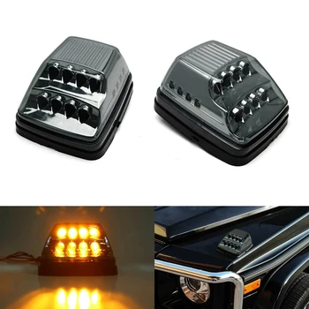 Masina Afumat Obiectiv Amber LED-uri de Semnalizare Lămpi W/LED Alb Lumina de Parcare Lampă de Colț Pentru Mercedes-Benz G-Class 1990-2018