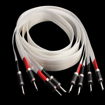 Hi-end fibra de carbon plug / plug placat cu aur panglică vorbitor de Interconectare RCA, XLR cablu pentru AMP CD player audio hifi
