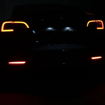 Pentru Tesla Model 3 Bara Spate Reflector LED Dinamic de Semnalizare Luminile de Ceață Spate Lămpi de Modificare Auto Accesorii