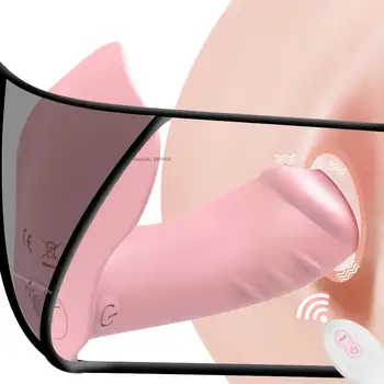 Penis artificial Vibratoare de Chilotei pentru Femei Clitorisul Stimulator Mașină de Sex Feminin Masturbator Vagin Control de la Distanță Impingandu-Jucărie pentru Adulți
