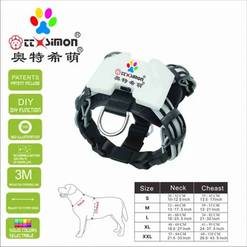 CC Simon Dogled accesorii câine pentru câini de talie mare 7 in 1 culoare Ham Stralucitoare USB Led Guler Catelus Duce animalele de Companie Vesta
