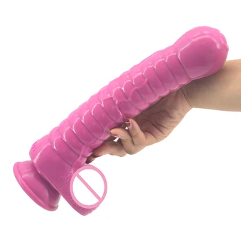 Timp de silicon vibrator realist preputului margele penis cu ventuza mare anal dildo butt plug produse pentru sex femei masturbator