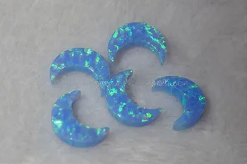 50PCS/Lot Laborator Creat Sintetic Foc Baby Blue Opal Luna Farmec Pentru Bijuterii 8*11MM Albastru Opal Luna