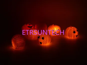 384pcs Gel cu LED-uri de Dovleac Ball Halloween elemente de Recuzită, Decor Petrecere Glow În Întuneric Dovleac Mingea Jucărie Amuzant Pentru Copil
