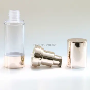 15 ml 30 ml 50 ml Auriu Pal Airless Sticla de Călătorie Cosmetice Borcane de Plastic Emulsie unică folosință, Sticle Mici de Udare 100buc/lot