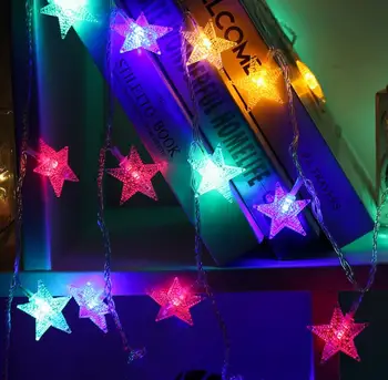 100sets LED Star Șir de Lumină Ghirlande de Crăciun Decor pentru Acasă de Crăciun, Ornamente de Crăciun Copac de Anul Nou SN1287