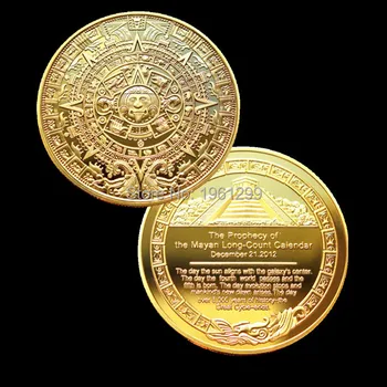Maya 2012 Profeția Monedă de aur de Transport Gratuit 30 buc/lot