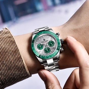PAGANI DESIGN de Brand de Top Sport Barbati Ceasuri Quartz, Safir din Oțel Inoxidabil rezistent la apa 100M Chronograph Lux Reloj Hombre