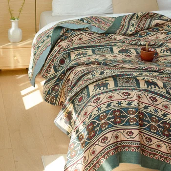 Plapuma de vară Boem bumbac muselină cuvertură de pat pătură canapea extensibilă prosop patura decorativa, cuvertura de pat 200*230 cm