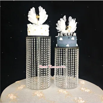 Noi Fierbinte De Lux Cristal Acrilic Suport Tort De Nunta De Top De Masă Decoratiuni Florale Ecran Tort Pentru Petrecerea De Ziua Consumabile