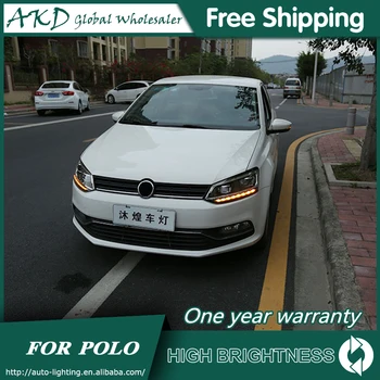 AKD Mașină de Styling pentru 11-18 VW Polo Faruri Noul Polo Faruri LED DRL Bi Xenon Lentile High Low Beam Parcare Lampă de Ceață Accesorii
