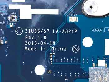 De înaltă calitate FRU 90004203 pentru Lenovo Ideapad S310 Laptop Placa de baza ZIUS6/S7 LA-A321P SR1EK I3-4005U DDR3L testat