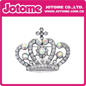 100buc/lot Printesa Regina Royal Tiara Coroana de Cristal Broșă Pin Femei Doamnelor Moda Bijuterii pentru Rochia de Petrecere